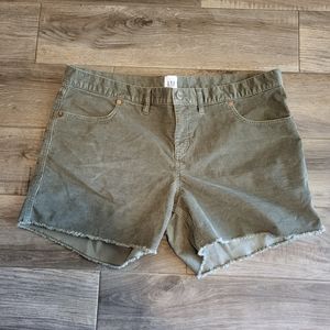 Nwot GAP olive green corduroy shorts size 16